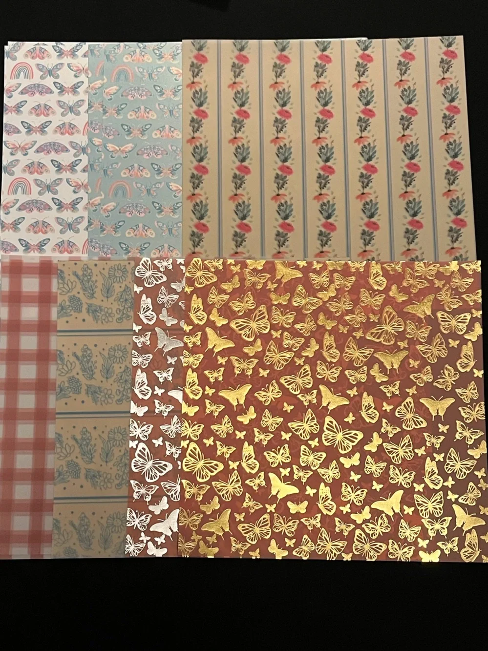 Flora Fauna and Gingham Scrapbooking Lot